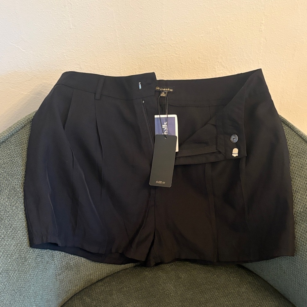 Shinestar High Waist Black Shorts